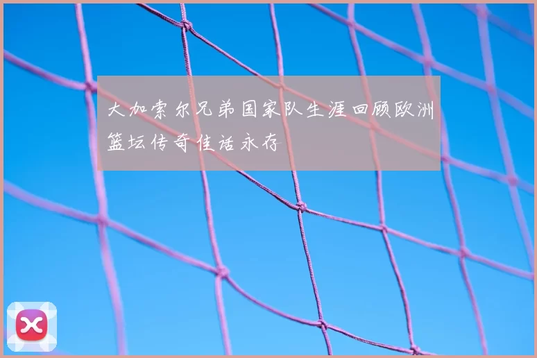 大加索尔兄弟国家队生涯回顾欧洲篮坛传奇佳话永存